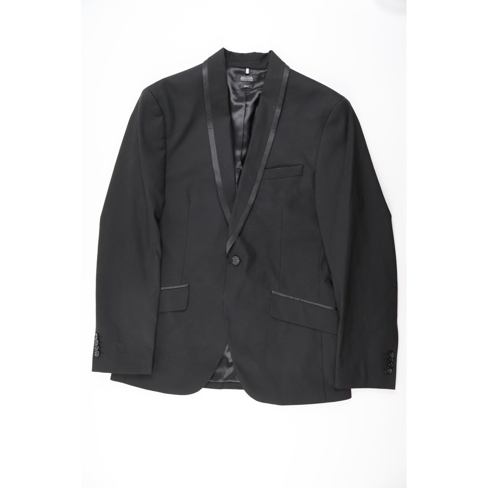 Perry Ellis Slim Fit Stretch Tuxedo Jacket Black Solid 36 Short NWT $250